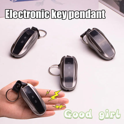 1 Piece Funny Trick Toys For Children Black Electric Shock Car Key Prank Toy Keychain Practical Jokes Kids Gift And Fun Moments
