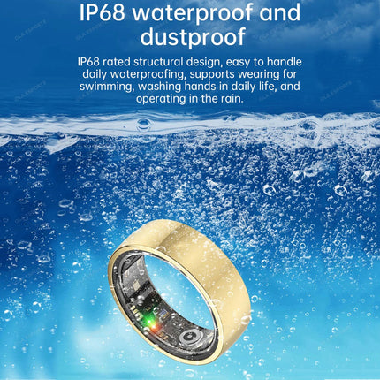 2026 New R02 Smart Ring with Charging Case for Men Women, Battery Life, 39 Days, Sleep Health Monitor, 5ATM Waterproof Smartring