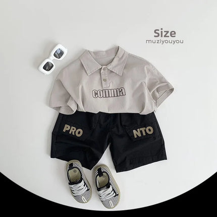 Spring Summer Kids Cotton T-Shirt Loose Thin Short Sleeve Unisex Korean Style Baby Clothing Personalized Top Children's Wear