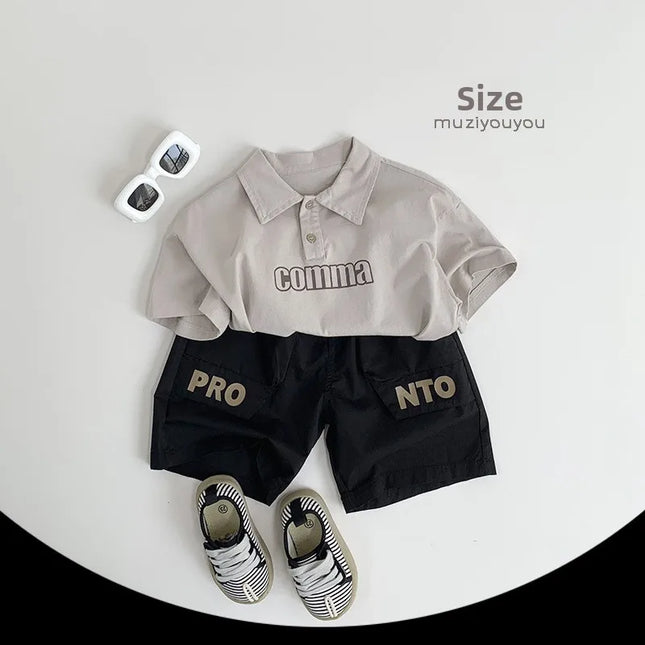 Spring Summer Kids Cotton T-Shirt Loose Thin Short Sleeve Unisex Korean Style Baby Clothing Personalized Top Children's Wear