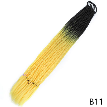 AZQUEEN Synthetic Gradient Color Dirty Braided Ponytail 60CM Elastic Rubber Band Braiding Pony Tail Hair Extensions For Girls