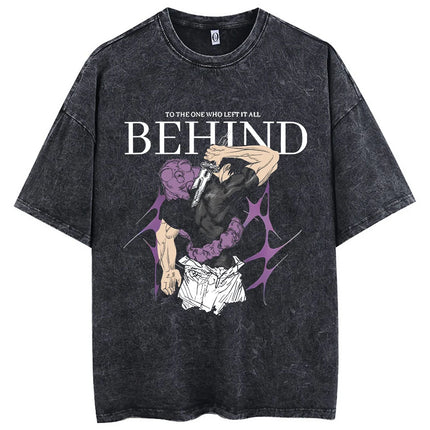 Fushiguro Toji Printed Tee Anime Jujutsu Kaisen Clothing Men Women Summer Manga T-shirts Washed Cotton Tshirt Harajuku T Shirt