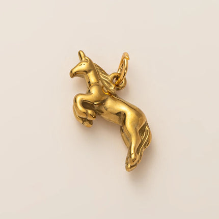 Animal Series Pendant Stainless Steel DIY Small Pendant Vacuum Plated 18K Gold Color-Preserving Accessory in Furnace