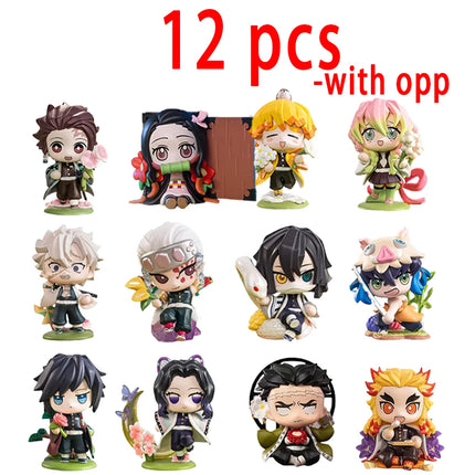 Demon Slayer Tanjiro Kamado Nezuko anime cartoon figure blind box creative personalized statue model ornament surprise gift box