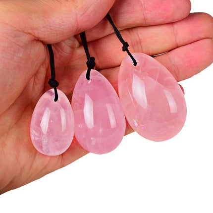 1Set  Jade Stone Yoni Egg Set Natural Rose Quartz Vaginal Massage Eggs Ball Repair Vaginal Tightening Kegel Muscle Exercise Care