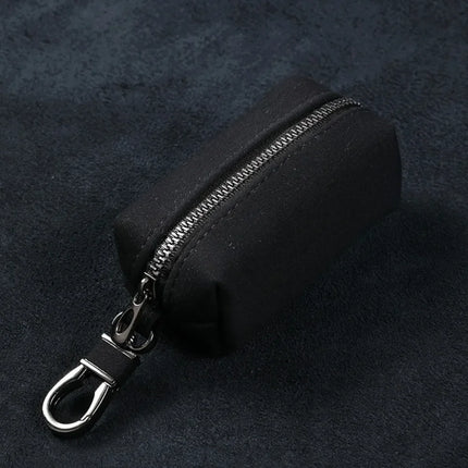 Fashion Single/Double Zipper Key Storage Bag Simple Elegant PU Leather Wallet Bag Large-Capacity Key Holder Organizer Case