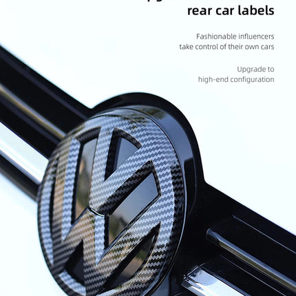 2pcs Emblem Front Grille Rear Trunk Sticker Badge Decals For VW Polo Golf MK6 MK7 MK8 Passat B6 B7 B8 Tiguan CC T-ROC Arteon