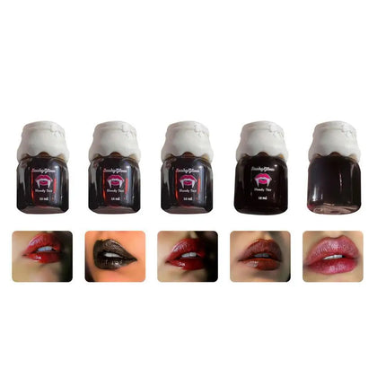 Matte Lip Gloss Halloween Festival Essential Matte Lip Gloss OG Bloody Tint Set Matte Dark Lipstick For Party Cosplay
