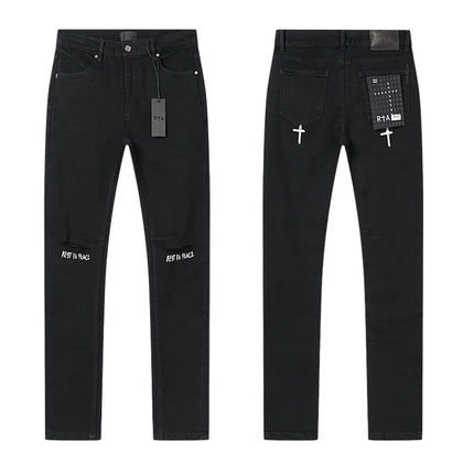 26SS New Model RTA Men's Denim Pants High-Quality Heavy Fabric Street Trendy Pants Stock One Day Ship Out