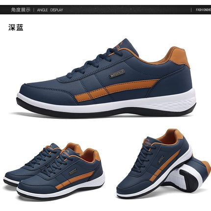 Pu Leather Men Shoes Sneakers Trend Casual Breathable Leisure Male Sneakers Non-Slip Footwear Vulcanized Shoes Tenis Masculino