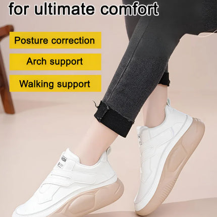 Women's High Top Shoes Spring Soft Leather ComfortableTravel Sneakers Casual Antislip Shoes