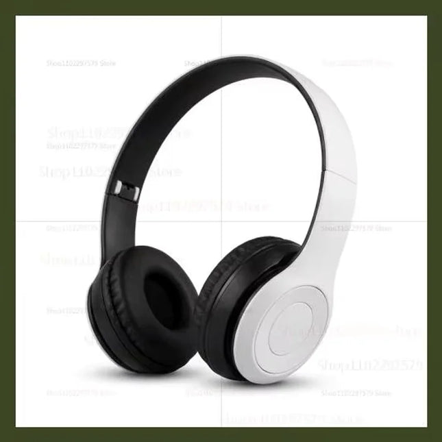 Wireless Bluetooth Headphones Head Mounted P47 Foldable Bass Sport Earphones Universal for Mobile Computer PC Gaming Running Gym