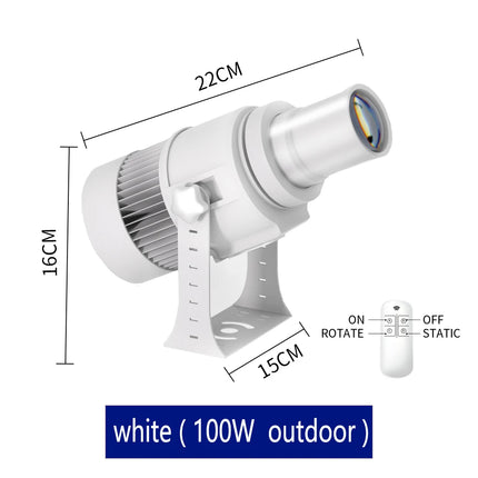 Custom Led HD Gobo Logo Projector Indoor Outdoor Ip67 Waterproof Rotating Advertising Image Projection Light For Floor Wedding
