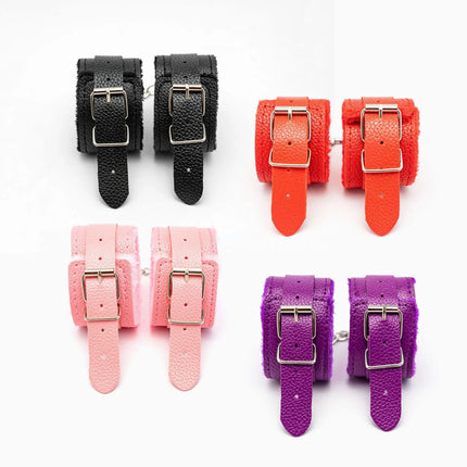 BDSM Play Sex Handcuffs Restraint Bondage Gear SM Slave Erotic Ankle Handcuffs Long Flush Handcuff Detachable Chain Clasp 18+