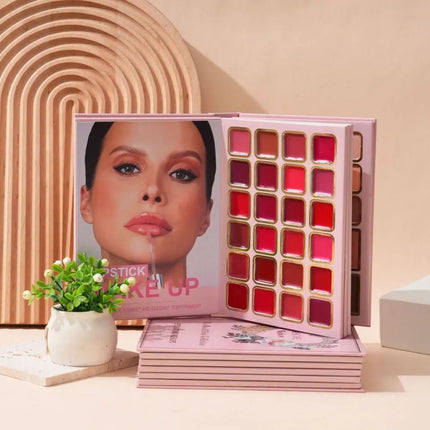 5-Layer Folding Eyeshadow Palette Book Shaped Portable Beauty Book Makeup Kit Easy Apply Powder Blusher Makeup Palette Book