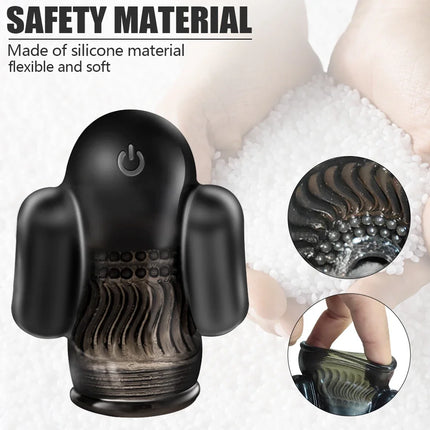 Glans Vibrator Trainer Male Delay Ejaculation Lasting Trainer Vibrator  Penis Sex Toy for Pleasure Remote Control Masturbation