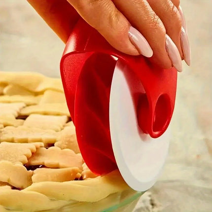 Multi-functional manual pie crust and dough cutter, perfect edge of pastry wheel, ideal kitchen gadget for baking enthusiasts