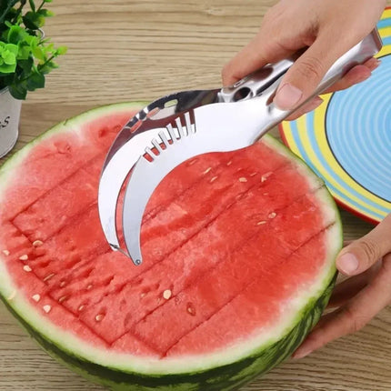 Kitchen Stainless Steel Windmill Watermelon Cutter Artifact Salad Fruit Slicer Cutter Tool Watermelon Digger Accessories Gadgets