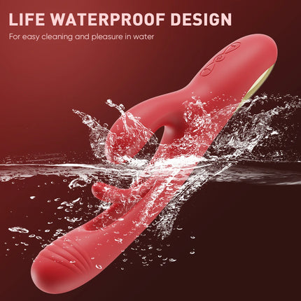 Tapping Flapping Rabbit Vibrator for Women Wiggle Tongue G-Spot Vagina Vibrator Female Masturbator Adult Goods Sex Toy for Women