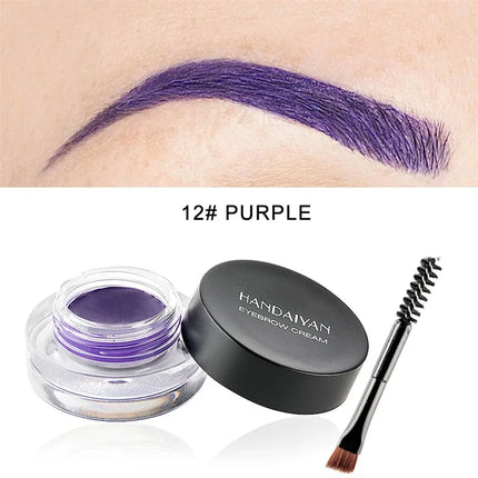 HANDAIYAN 12 Colors Eyebrow Gel Colorful Eyebrow Cream Eyebrow Dye Glue No Fading Waterproof Long Lasting Brow Makeup Cosmetics