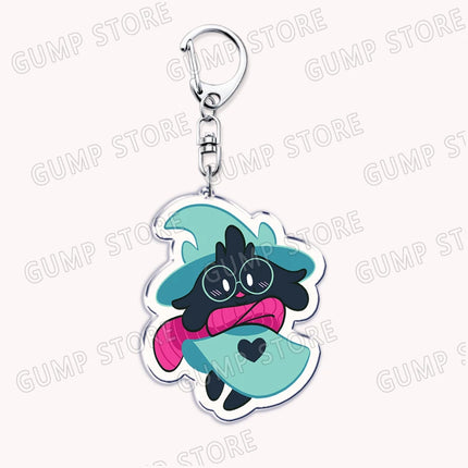 Cute Game Deltarune Keychains for Accessories Ralsei Kris Susie Spamton Undertale Angel Jewelry Keyrings Fans Gaming Gamer Gifts