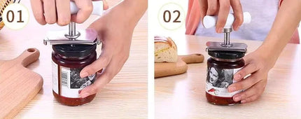 Adjustable Multi-function Bottle Cap Opener Stainless Steel Lids Off Jar Opener Labor-saving Screw Can Opener for Kitchen Gadget