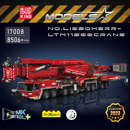 Mould King 17007 17008 Technical Car Toys Motorized LTM 11200 Crane Building Block Assembly Truck Brick Set Kids Christmas Gift