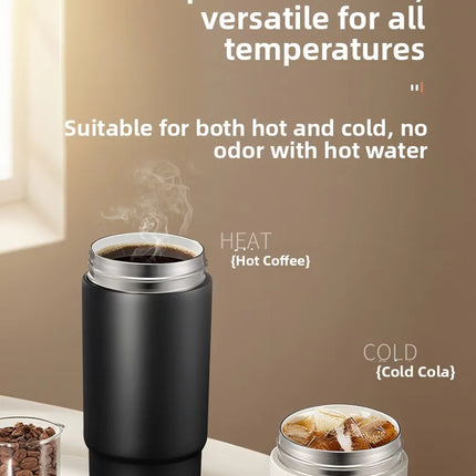 Large Capaci Cerc Inner Lid Insulated Mug Portable Car Coffee Cup Sports Water Bottle Fem High Aesthetic Value