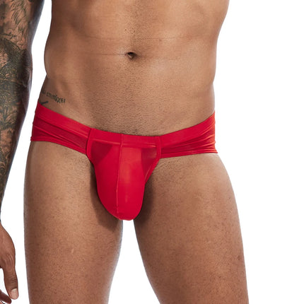 CLEVER-MENMODE Sexy Men Underwear Sexy Ultra Thin Ice Silk Men's Briefs Penis Large Pouch Slips hombre Erotic Panties Underpants
