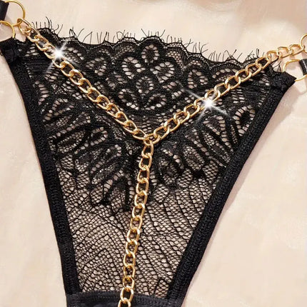 Transparent Hot Temptation Thongs G-strings Woman Panty Pearl Open Hip Briefs Porn Hollow Solid Lace Pantys FemaleEroticCostumes
