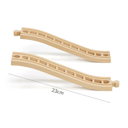Wooden Track Accessories Beech Wood Railway Train Track Bridge Connector Toys Fit Thomas Wooden Train For Children Birthday Gift