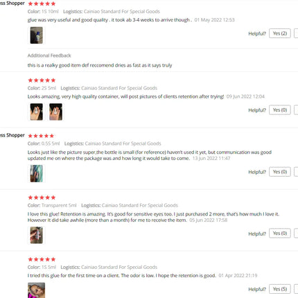 ARTSTAR 5ml Eyelash Glue Extensions 0.5S/1S/2S Fast Drying Lashes Extension Adhesive Low Smell Long Lasting Lash Glue