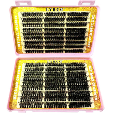 540Pcs 5D Fluffy 10-18mm Mix Lashes Cluster 30D-100DThick Eyelash D/CC Curl Individual Lashes DIY Lash Extensions Eyelashes