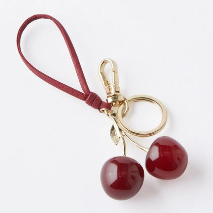New Cherry Handbags Keychain Olive Alloy Strawberry Keychain DIY Key Ring Bag Decoration