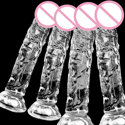 Cheap Jelly Dildo 5 Sizes Realistic Butt Plug Suction Cup Big Dick Soft Masturbators G Spot  Anal Sex Toys For Women Men Gay 18+
