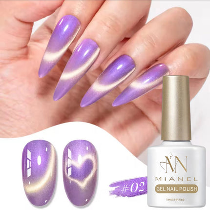 1-6PCS Popular Winter Internet Celebrity Hot-selling Northern Lights Cat Eye Magnet Gel Nail Polish Nail Art Nail Supplies