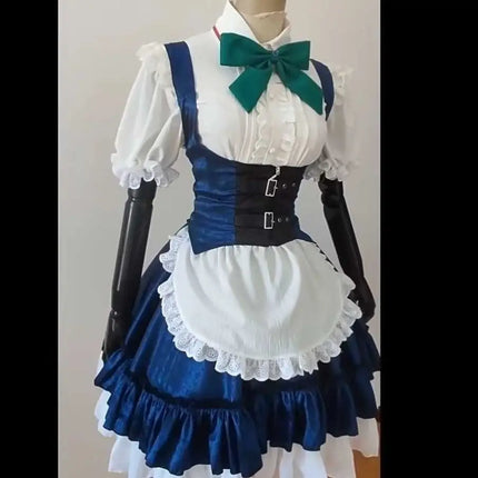 Izayoi Sakuya Cosplay Costume Touhou Project Uniform Outfits Full Set for Women Girls Halloween Carnival Fancy Suits
