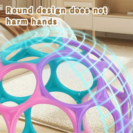 4 Color Combination Baby Grip Hand Grip Ball - Cutout Design Improves Grip, Exercises Baby'S Flexibility, Ideal Holiday Gift