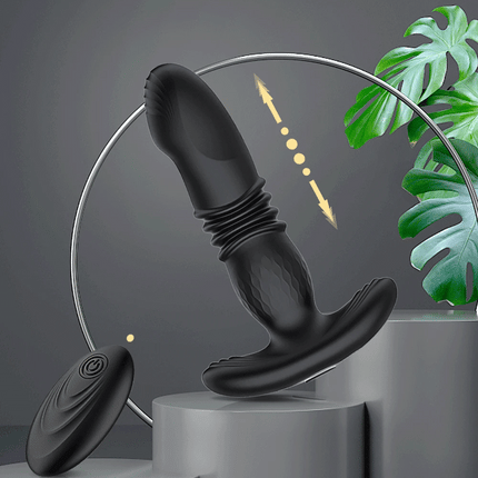 Thrusting Anal Vibrator Men Bluetooth APP Vibrator Remote Control Telescopic Prostate Massager Male Prostate Stimulator