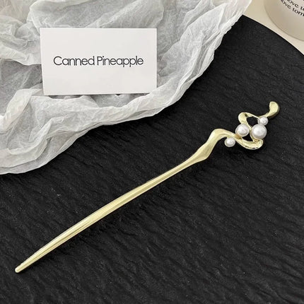 New Metal Hairpins Luxury  Women Hair Clip Pins Red Flower Hair Stick Hairstyle Design Tool Hair Accessories Gifts