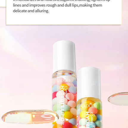 1/2/3pcs SADOER Macaron Moisturizing Lip Oil Plump Lips Cream Hydrating Lip Balm Lip Plumper for Beauty Lips Skin Care
