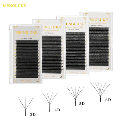 MENGLUKE W Shaped Bloom 2D 3D 4D 5D 6D 7D 8D Automatic Flowering Premade Fans Eyelash Extensions Natural yy Individual Lashes