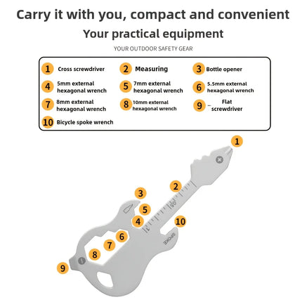 Mini Beer Bottle Opener Creative Musical Instrument Style Keychain Opener ,Multifunctional Gadgets ,Gift for Guitar Music Lovers