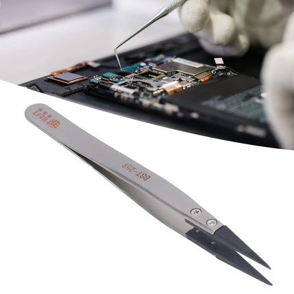 Plastic Tweezers High Accuracy  Carbon  Plastic Tweezers Anti Static for Photovoltaic for Microelectronics for Aerospace