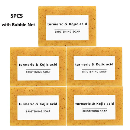 1PCS/2PCS/3PCS/5PCS Turmeric Soap Hand Made Face Soap Tender Skincare Beauty Body Cleaning Essential Oil Soap