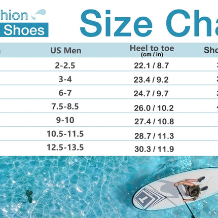 Men Water Aqua Shoes Women Swimming Sneakers Barefoot Sandals Beach Wading Flats Unisex Breathable Quick Dry Footwear