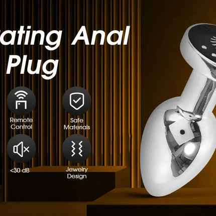 Vibrating Anal Plug Vibrator Remote Control 10 Powerful Vibrations Prostate Massager with Flashing Light Base Sex Toy for Couple