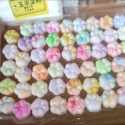 50/100pcs Mini Cat's Paw squishy toy Silicone cute soft Colorful Cat Paw Mochi stress relief squishy fidget toy