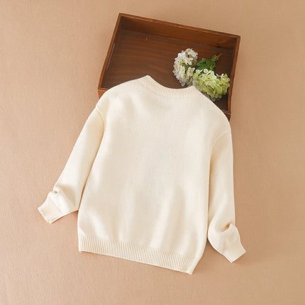 Girls' Sweater Autumn Winter Knit Clothing Baby Pullover Kids' Cartoon Cute Warm Sweater Clothing