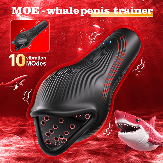 Powerful Vibrating Tongue Licking Vibrator Male Glans Massager Delay Stamina Trainer Oral Sex Climax Masturbation Sex Toy for Men